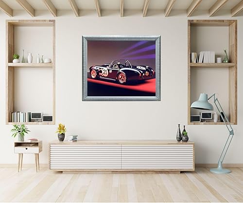 Miniatura 6 de Póster decorativo de pared de coche deportivo 1966 negro Ford Cobra (16 x 20 pulgadas)