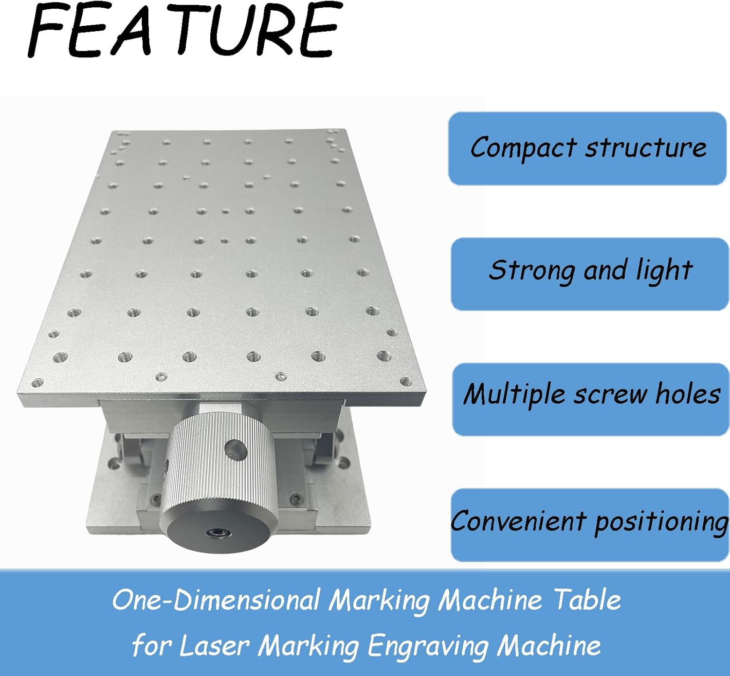 INTBUYING One-Dimensional Marking Machine Table for Laser Marking Engraving Machine Portable 1D Workbench