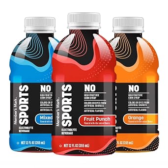 Sports Drink Variety Pack, 12 fl oz Bottles (24 Pack) - Electrolyte Hydration - Includes Fruit Punch, Mixed Berry, and Orange - Rapid Recovery Fuel for Athletes