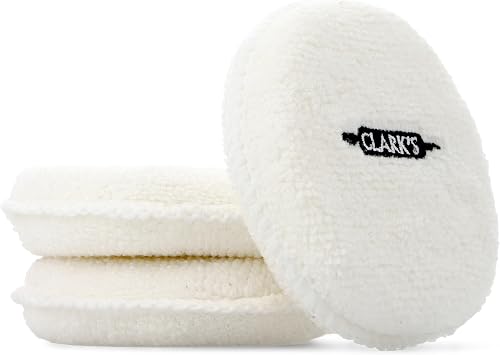 CLARK'S 3.5 Inch Cutting Board Oil & Wax Applicator, Buffing Pads - 3 Pack | Reusable Microfiber & Sponge Buffing Pads for Scratch-Free Cutting Board, Cast Iron Maintenance, Machine Washable