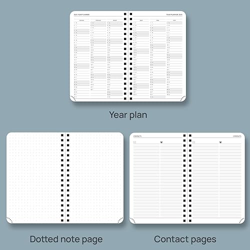 Miniatura 4 de POPRUN Agenda semanal 2024, tamaño de bolsillo, 4 x 6.25 pulgadas, calendario pequeño para bolso con cubierta suave en espiral, regla de plástico,