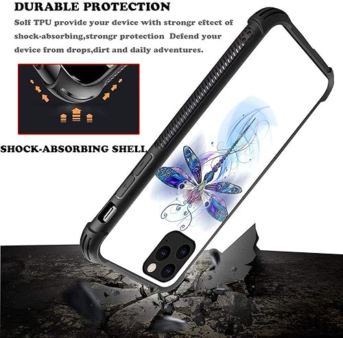 Vista 11 de Funda compatible con iPhone 12/12 Pro, funda de invasión de vaca alienígena OVNI, parte trasera de vidrio templado + funda protectora de silicona