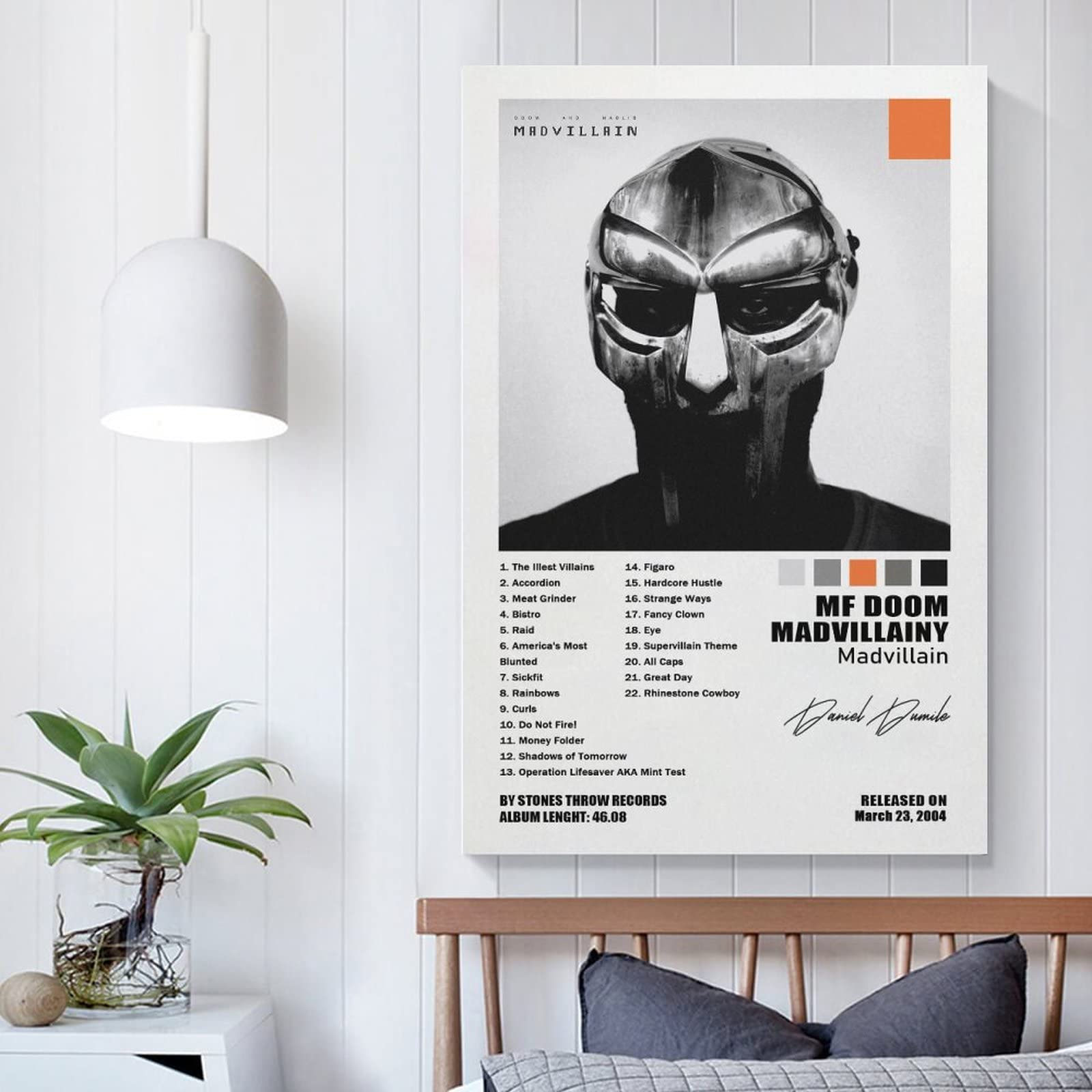 Poster Sur Toile MF DOOM Madvillainy - 50 X 75 Cm - Décoration Murale Salon, Chambre - Style Sans Cadre
