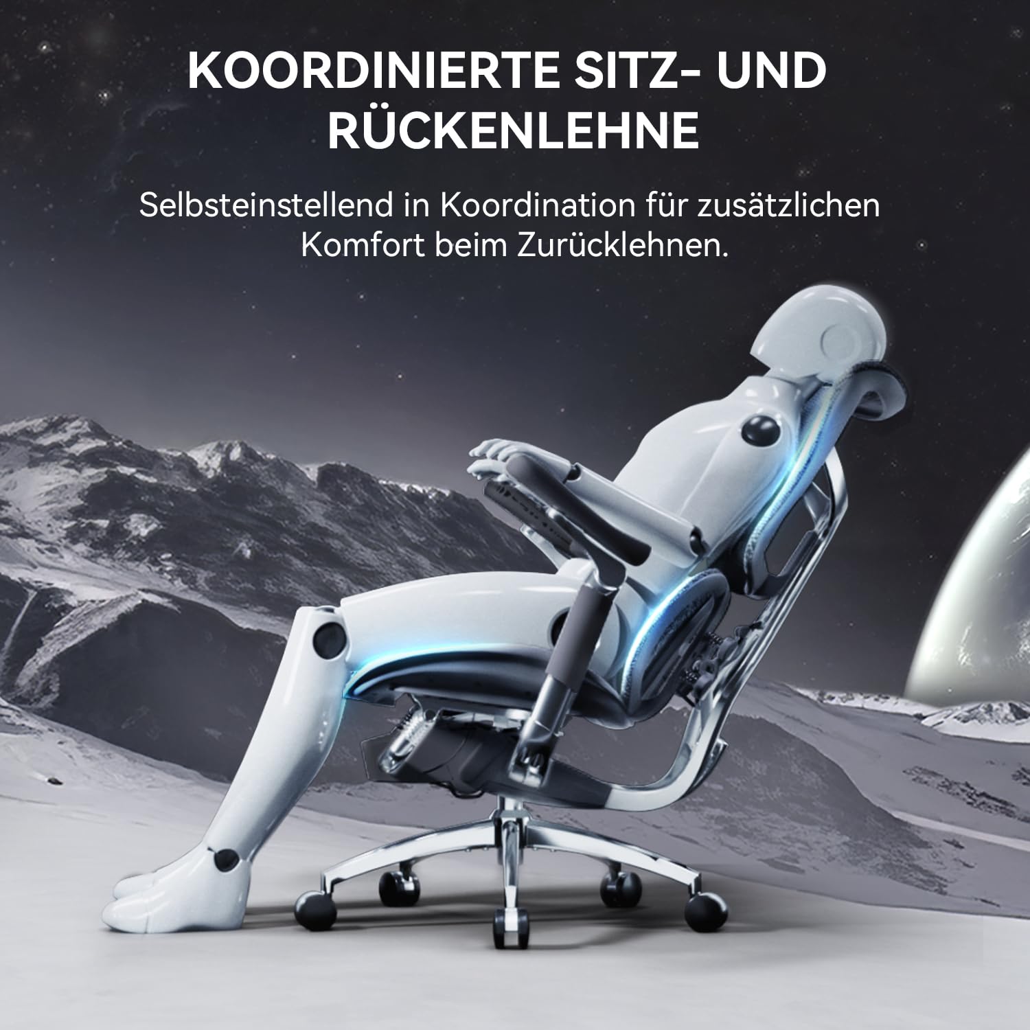 SIHOO Doro S300 Ergonomischer Bürostuhl [TESTSIEGER], Computerstuhl, mit dualem dynamischem Lendenwirbelstützsystem, 6D-koordinierten Armlehnen, verstellbarem Rollstuhl (Schwarzem Samt-Mesh)