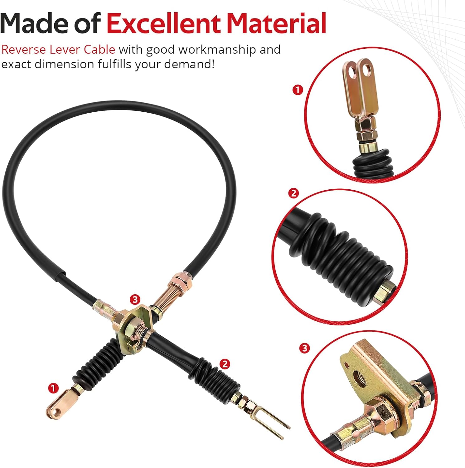JAVIK Reverse Lever Cable For Yamaha Big Bear 350 YFM350FW 1987-1993 O.E.M# 2HR-2637F-00-00
