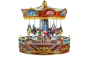Enchanting Christmas Village Carousel: A Symphony of Festive Merriment
