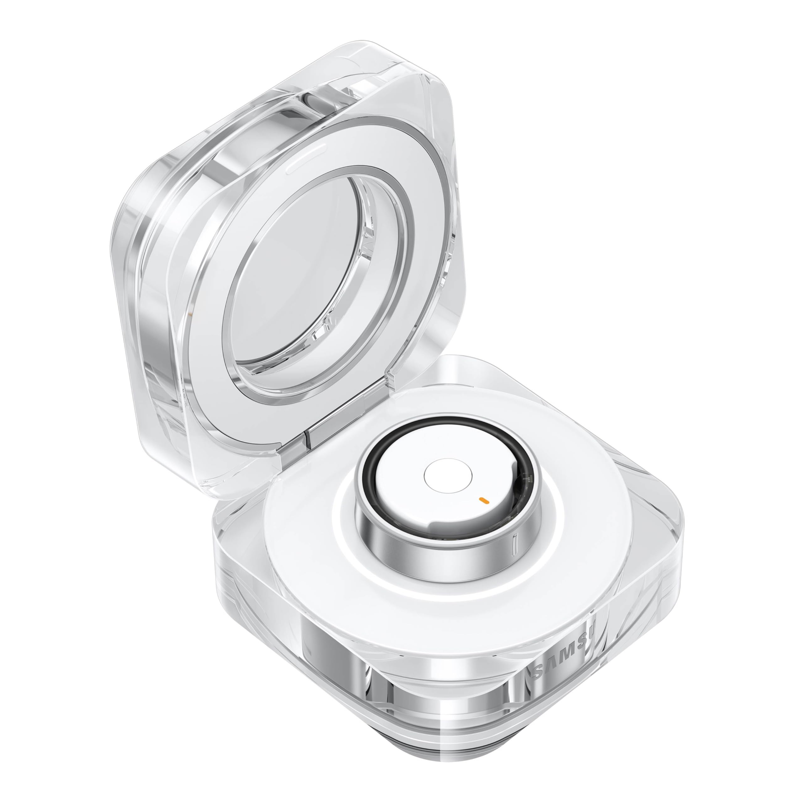 Samsung Galaxy Ring Charging Cradle Portable Charger for Fitness Ring Crystal-Clear Case Protective Cover 3A Cable Included Charge