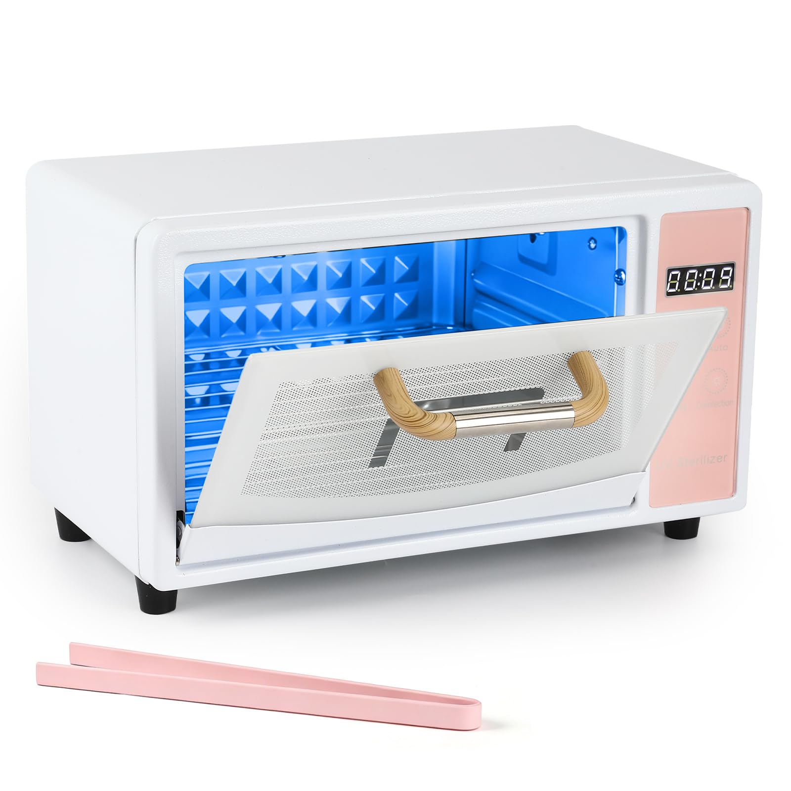 Sterilizzatore per unghie, 10 l, grande sterilizzatore a doppio strato per strumenti per unghie, multifunzione, per manicure, con impostazione timer, per uso domestico, barbieri, saloni di