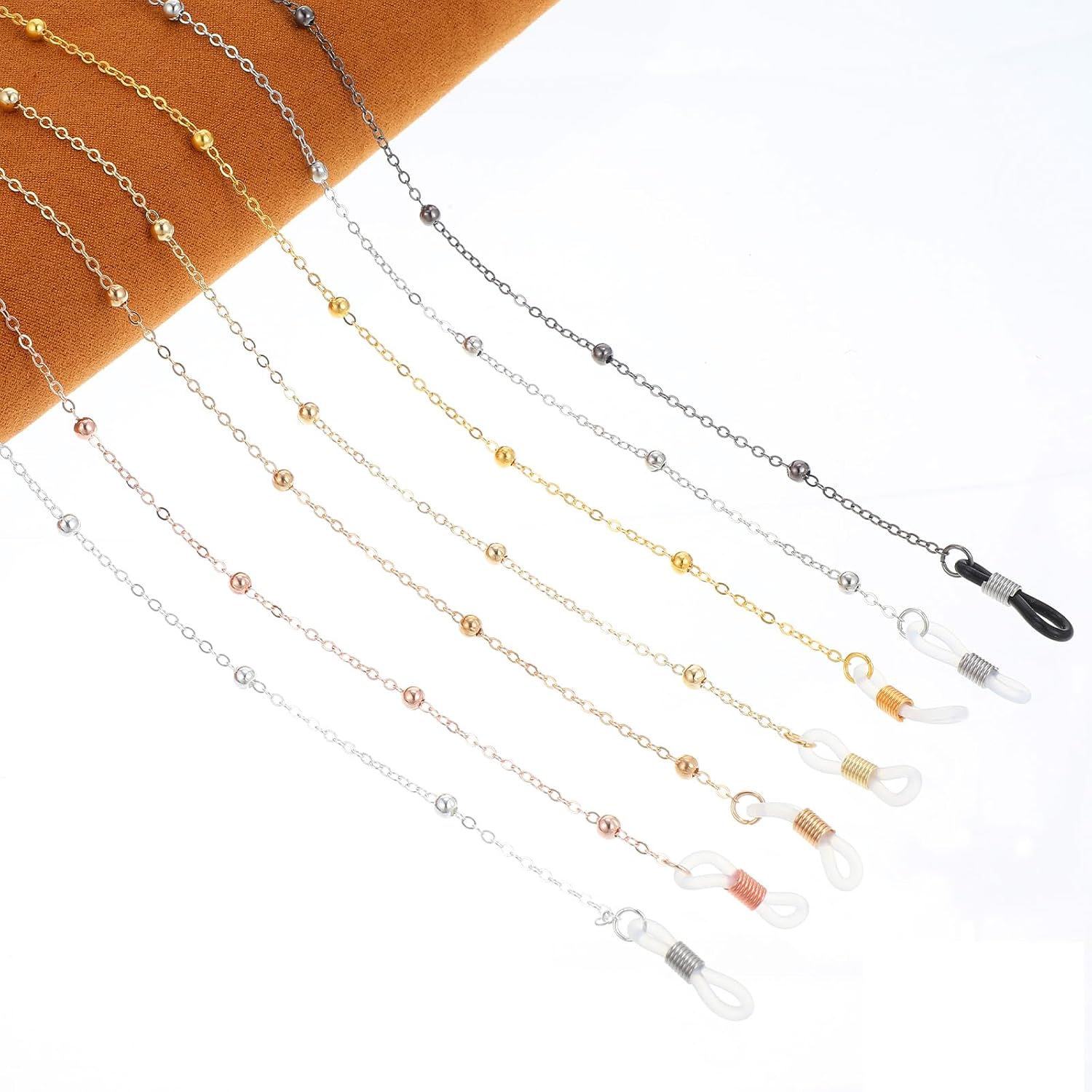 CIATBYYJ 7Pcs Eyeglass Holders Around Neck Eyeglass Chain beaded eyeglasses chains for women Vintage Reading Glasses Chain for Girls Kids Men