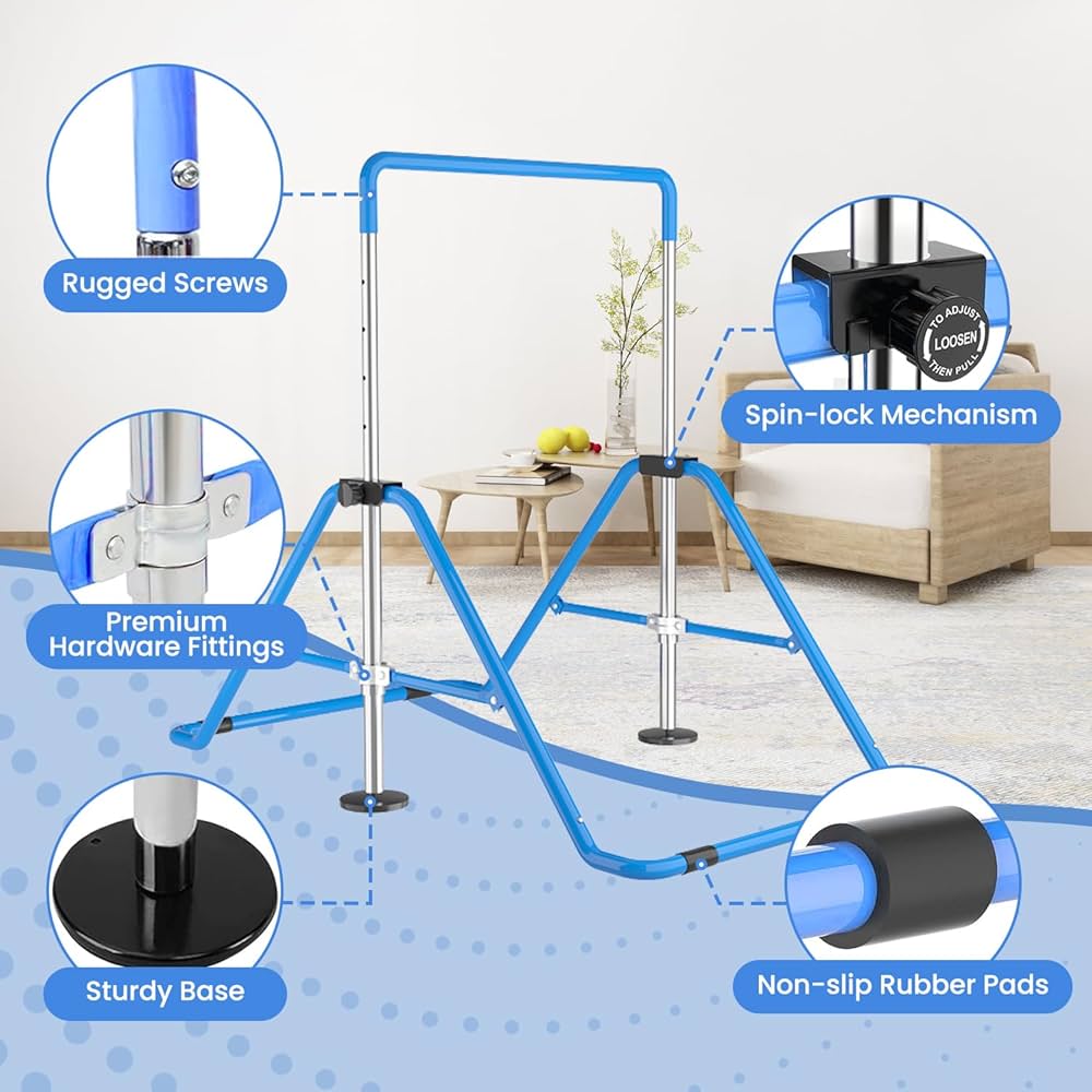 9 Year Old Adjustable Height Gymnastics Bar For Kids Kip Bar 6 In 1 Set 6 1216737