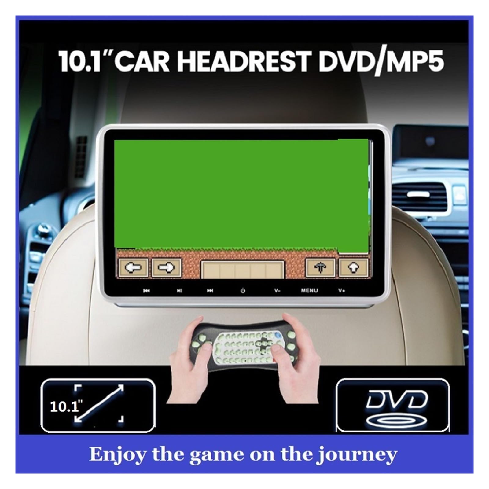 Poggiatesta For Auto Con Monitor 10,1" 1024 * 600 USB/SD/IR/FM TFT LCD For DVD Radio TV Headers Touch Button Giochi MP5