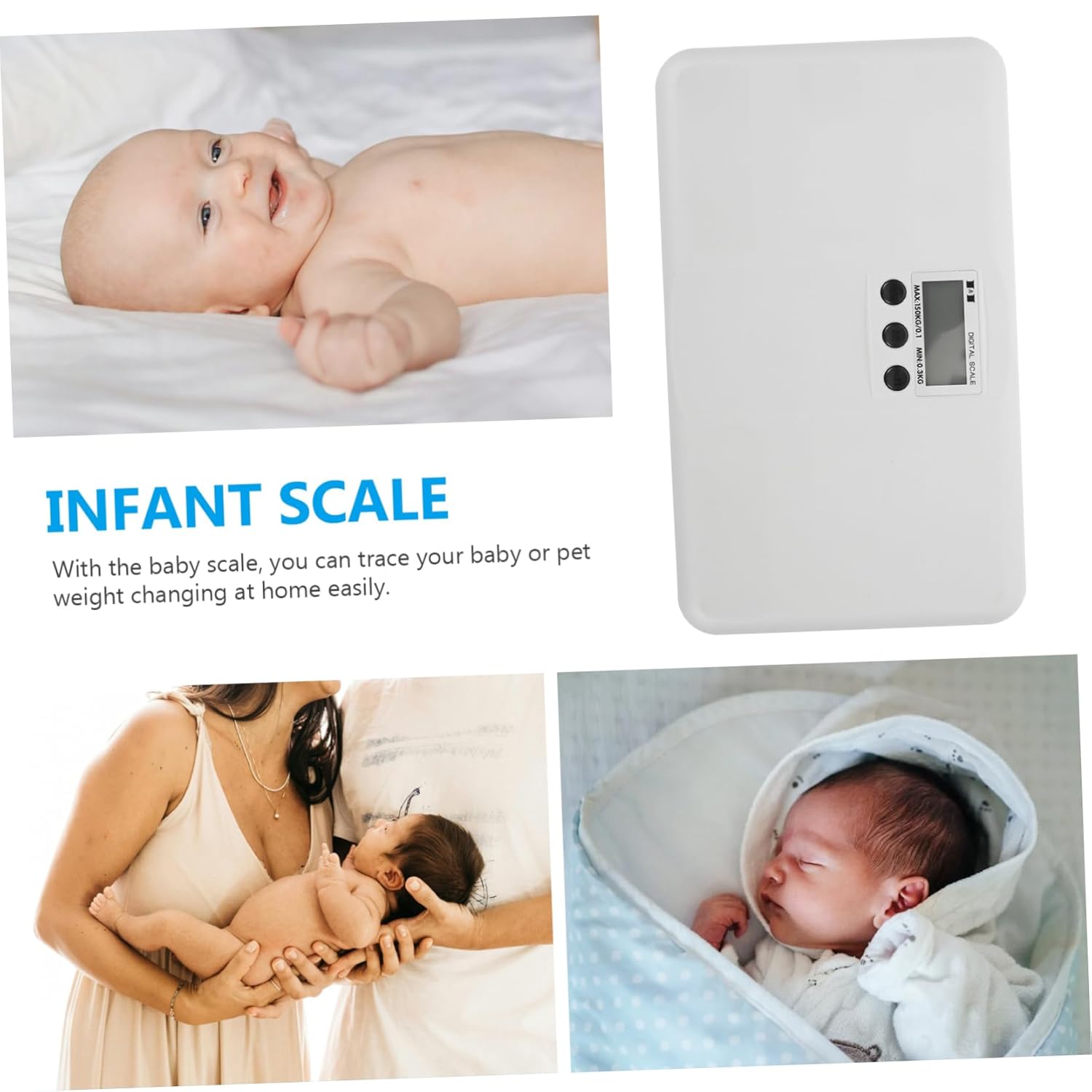 BESPORTBLE Electronic Scale Multi Scale with Display Precision Weight Measurement for Pets Classic Design No Battery Required