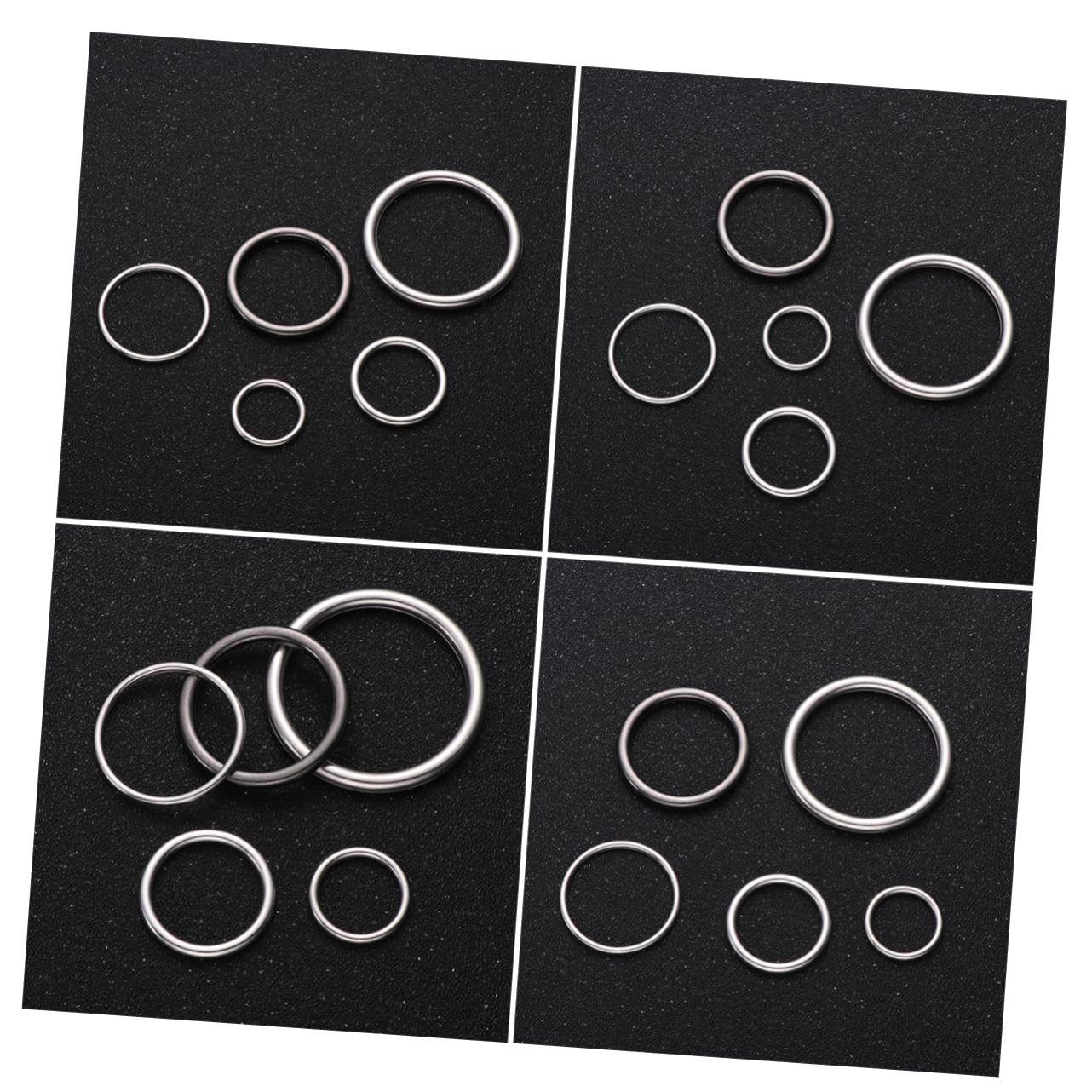NUOBESTY Kit Per La Creazione Di Gioielli in Metallo 2 Set 5 Misure Robusti E Rotondi Con Chiusura A Scatto Per Lartigianato Di Gioielli 50 Pezzi * 2