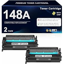 148A Toner Cartridge Black Replacement Compatible with HP 148A Toner Cartridges W1480A 148X W1480X for MFP 4101fdw 4101fdn Pro 4001dw 4001dn 4001n Printers Ink, 2 Pack, with Chip