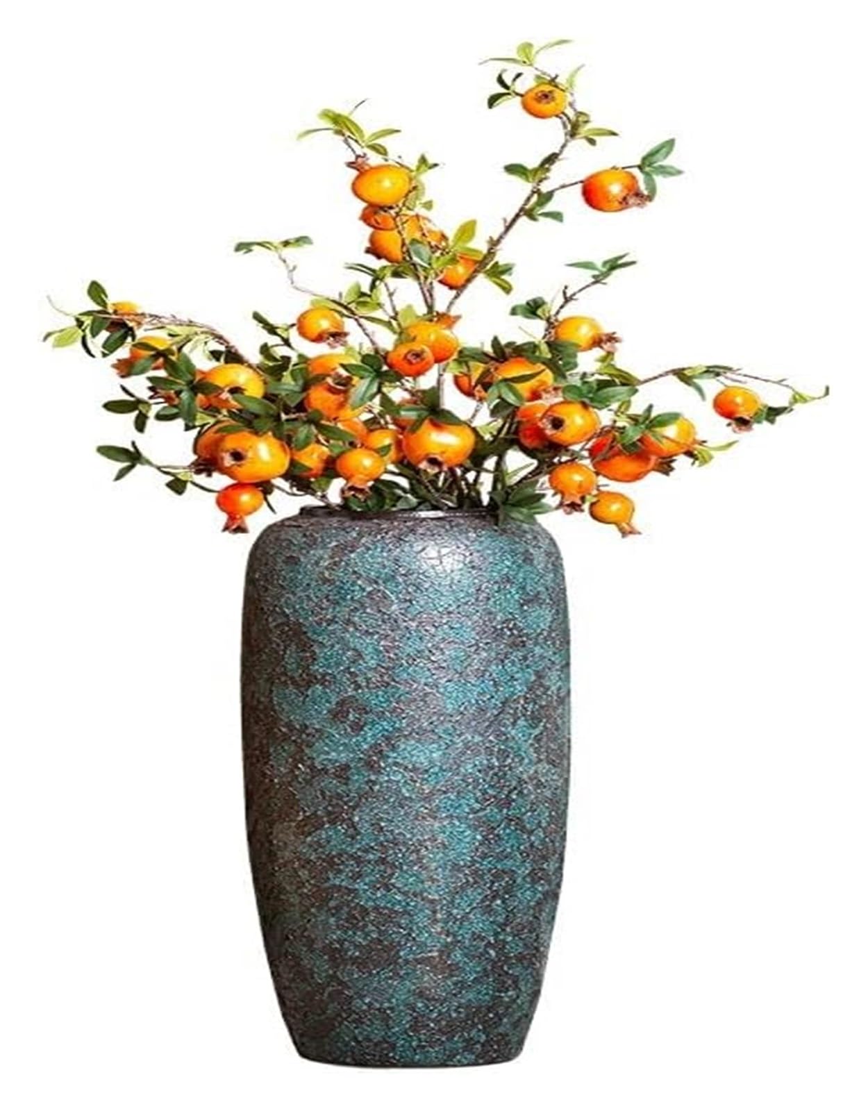 asdchZen Vase Flower Vase Floor Ceramic Vase Office Outdoor Large Vintage Vase Dried Flower Arrangements For Bedroom Living Room Ornaments Vases,90x26cm