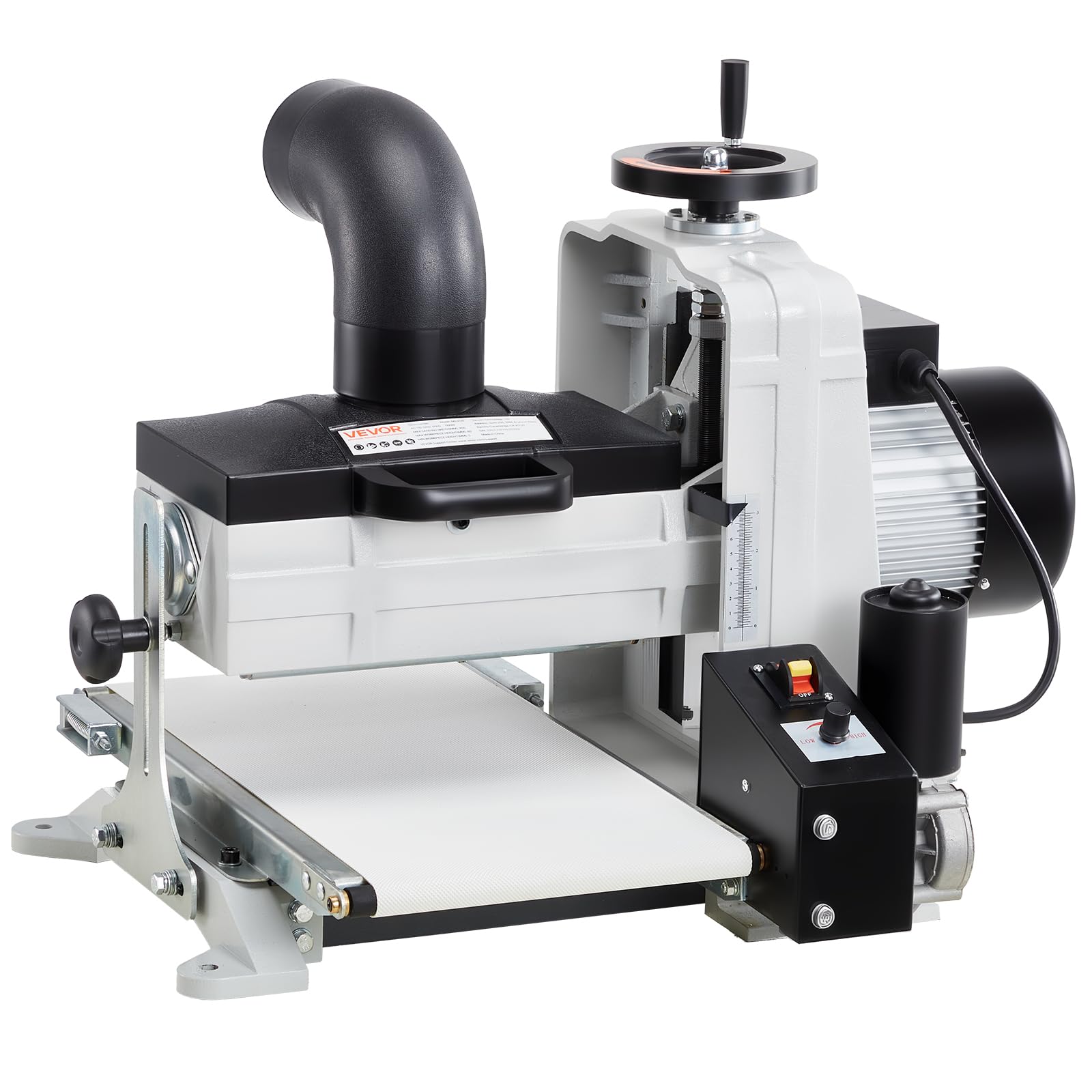 VEVOR 10" Benchtop Drum Sander, 1HP 1725RPM Dual Motor Drum Sander for Woodworking - Variable Speed Conveyor Belt & 4" Dust Collection Port for