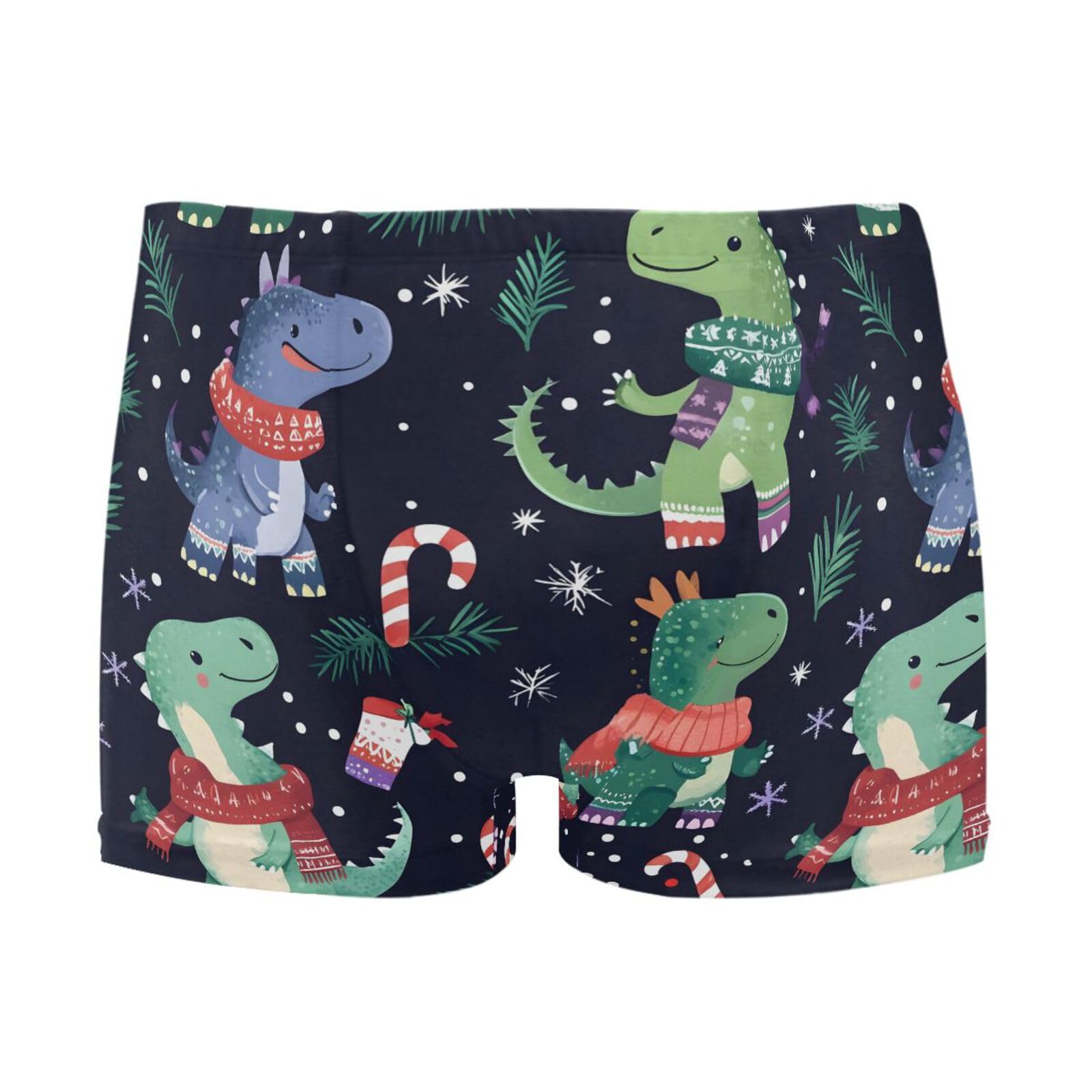 UMIRIKO Cute Christmas Dinosaur Roar Men's Swim Trunk Square Leg Swimsuit Swimwear Swim Briefs for Men 2XL 202b8390