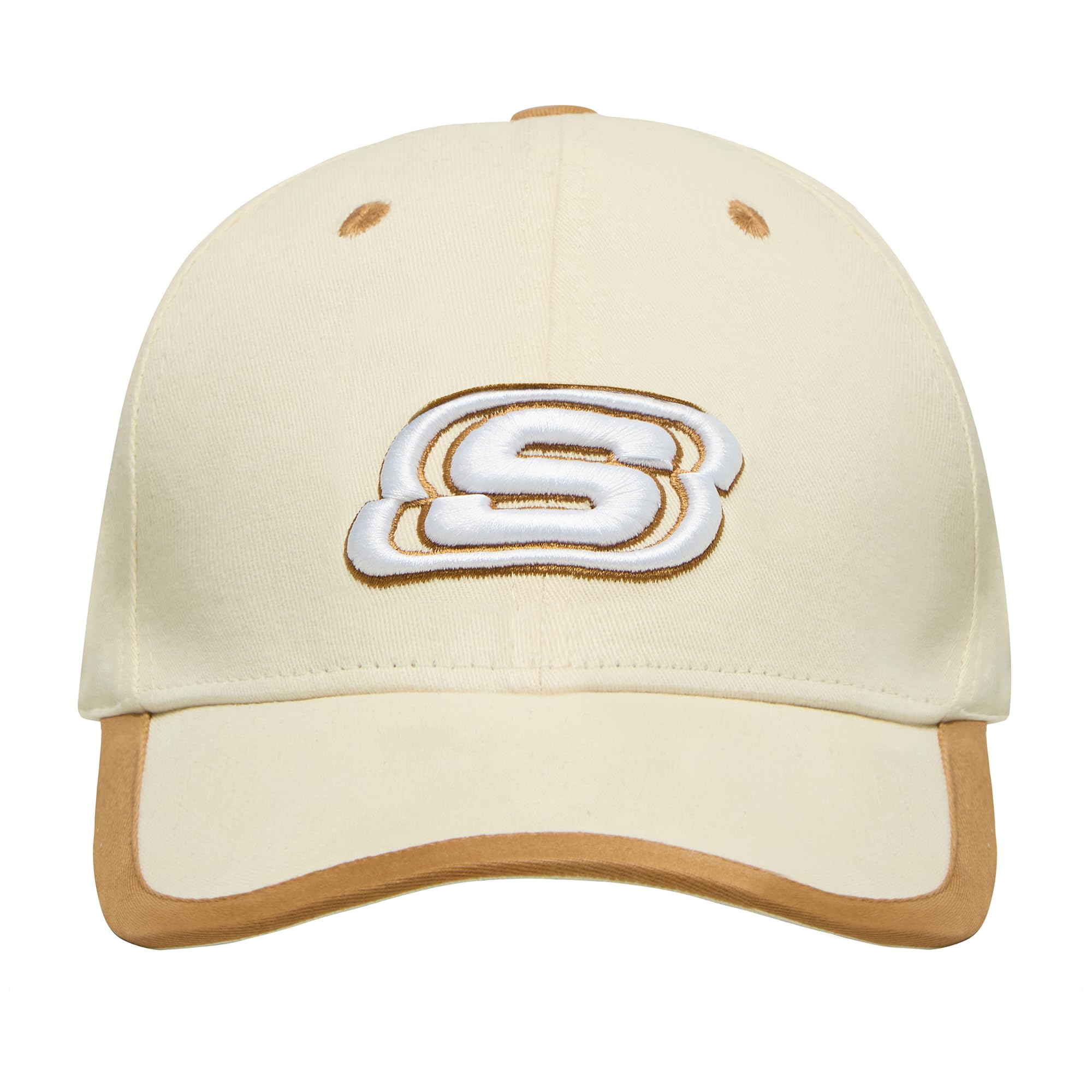 skechers Unisex's Baseball Cap (ZBB08ID-OWBR_Off White/Brown-picture-27