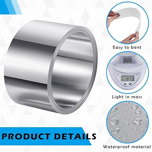 Miniatura 10 de Zonon Rollo de aluminio intermitente para techo de techo de metal resistente a la intemperie, paneles para sellar ventanas, puertas, revestimientos,