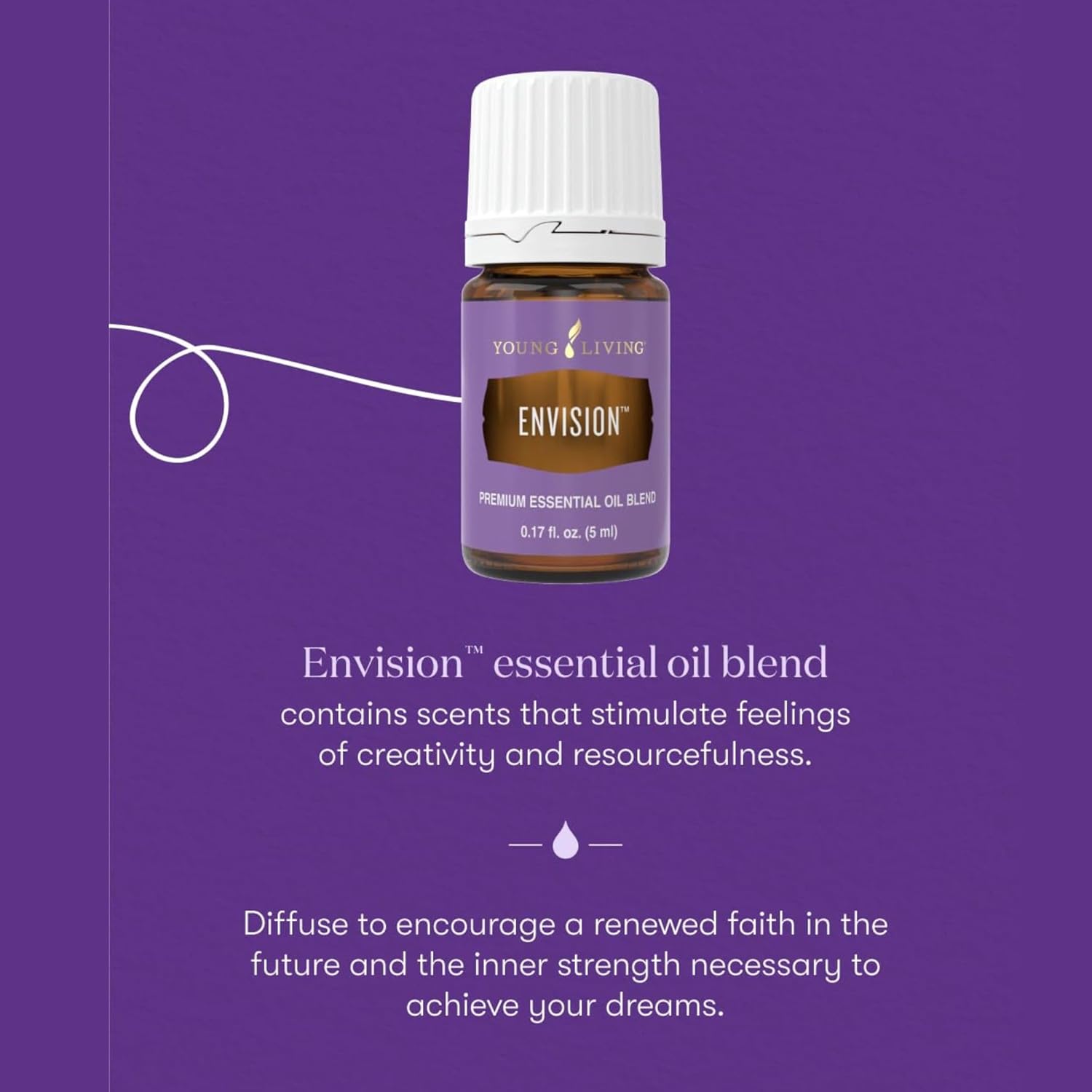 Envision Essential Oils Blend 5 ml by Young Living Kosher Certified New - Seed to Seal - Lavender Oil - Awakening Your Inner - Remove Negative Emotions