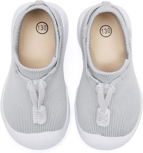 Miniatura 3 de MORENDL Zapatos de calcetín para caminar para bebé, 2 pies pequeños, pantuflas para niños pequeños, niñas y niños, suela suave, antideslizante,