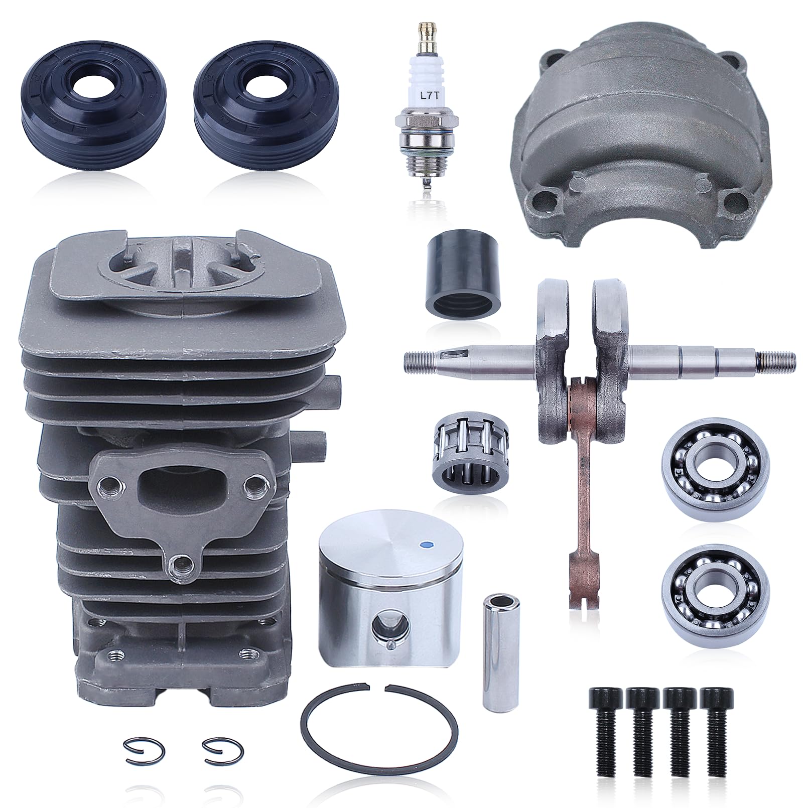 Kit Guarnizioni Cuscinetto Manovella Pistone Cilindro 40Mm, Per Motosega Per Husqvarna 136 137 141 142, 530069941, 530 06 99 41, 530 02 97 94, 503920801, 530056363, 503161602, 503161602
