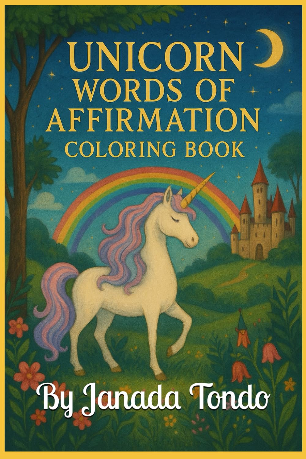 Unicorn Words Of Affirmation Coloring Book For Kids