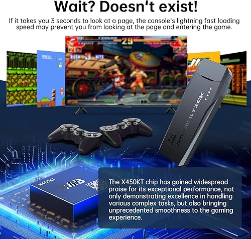 Miniatura 6 de Consola de juegos retro de más de 20000 juegos, 64 GB, definición 4K, palo de juego con 9 emuladores integrados y controladores duales de 2.4G,