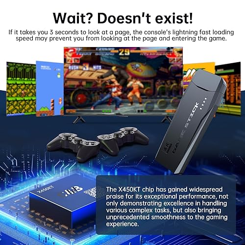 Miniatura 6 de Consola de juegos retro inalámbrica 4K - Plug & Play TV Game Stick con más de 20,000 clásicos, 64 GB de almacenamiento y controladores duales de 2.4