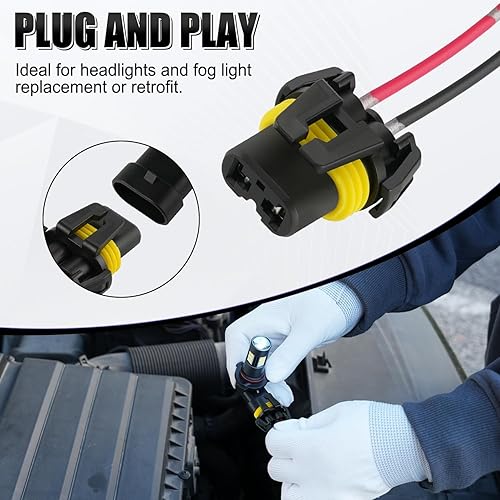 Miniatura 5 de iBrightstar Nylon 9005 9006 9012 9145 H10 adaptador hembra arnés de cableado enchufes cable para faros antiniebla
