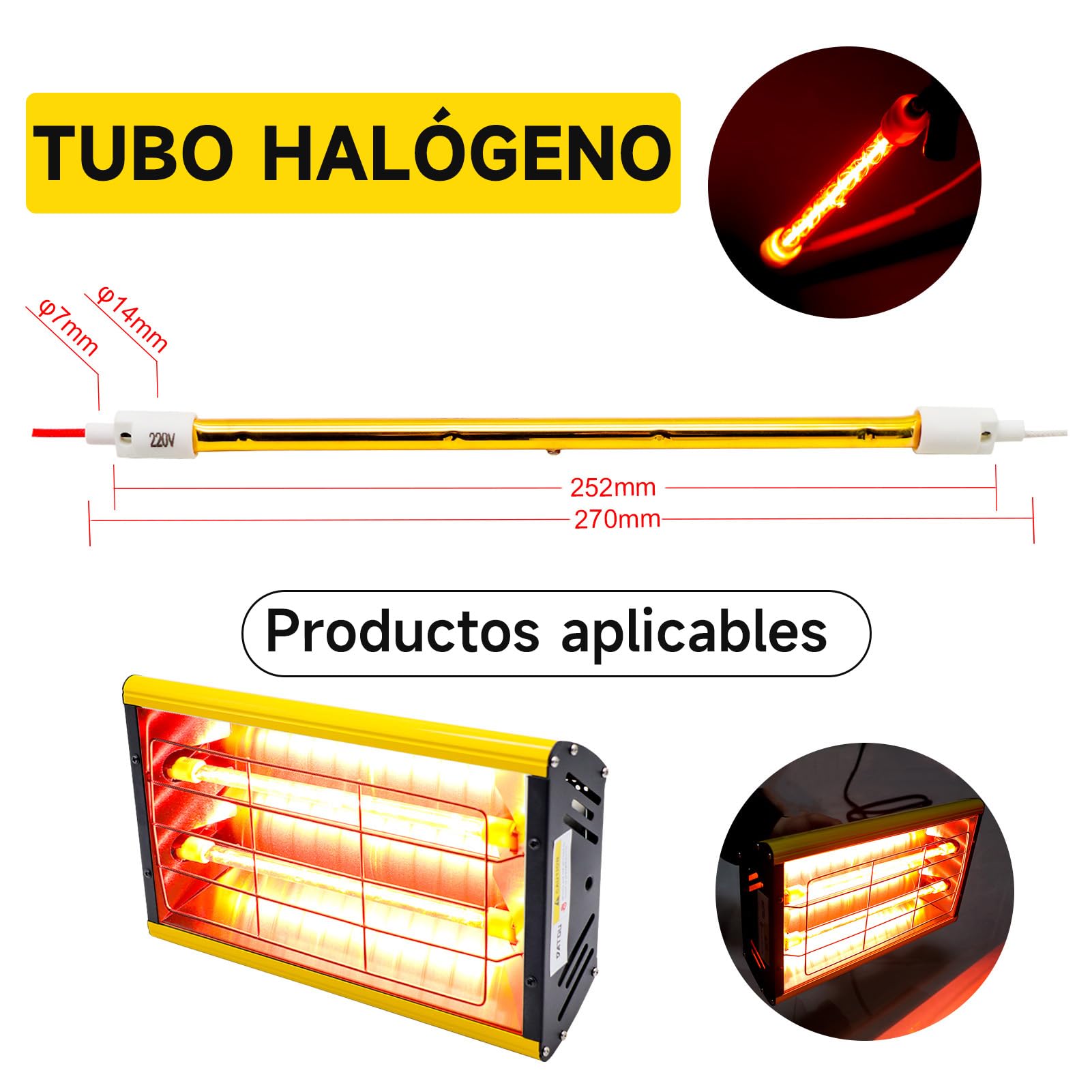 DATOUBOSS Lámpara de Curado Pintura Infrarrojos 2000W 230V Secador Infrarrojos Pintura Portátil para Reparación de Carrocería y Trabajos de Pintura Automotriz (350×400 mm)