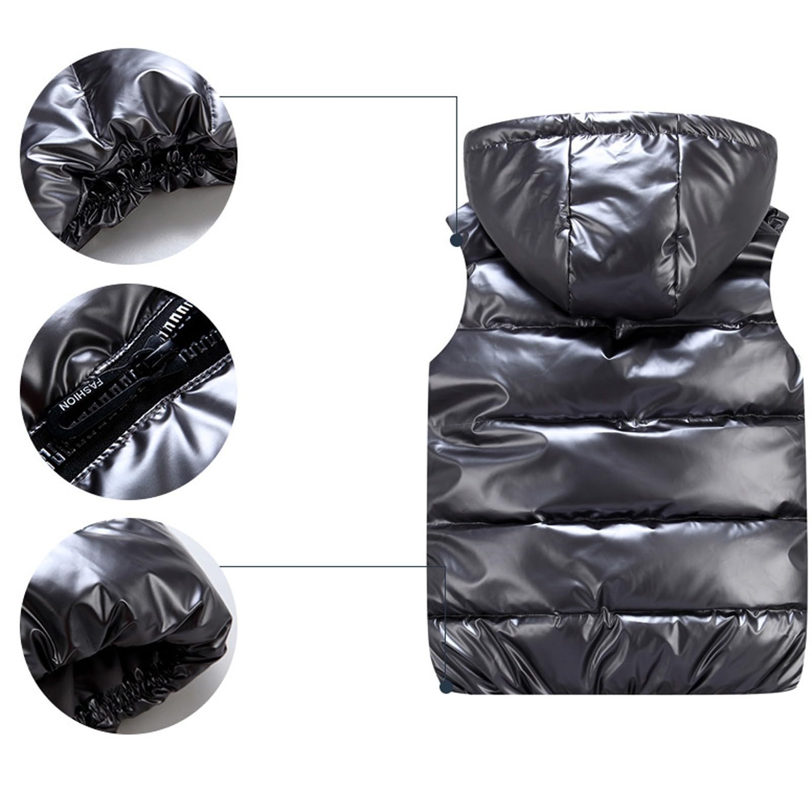 Gilet Smanicato Da Donna,Lunga Giacca Invernale Antivento Giacca Senza Maniche Leggero Gilet Lungo Cappotto Casual Senza Maniche Giubbotto Piumino Elegante per le mezze stagioni