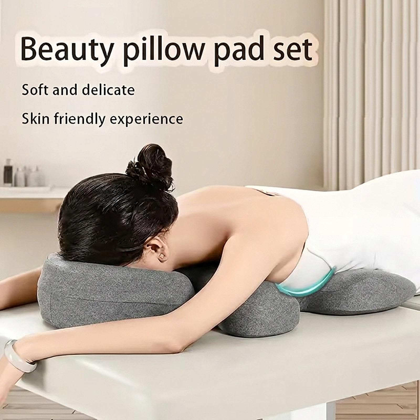 Almohada de Lactancia para Masajes, Almohada de Lactancia de Espuma Viscoelástica para Salones de Belleza.