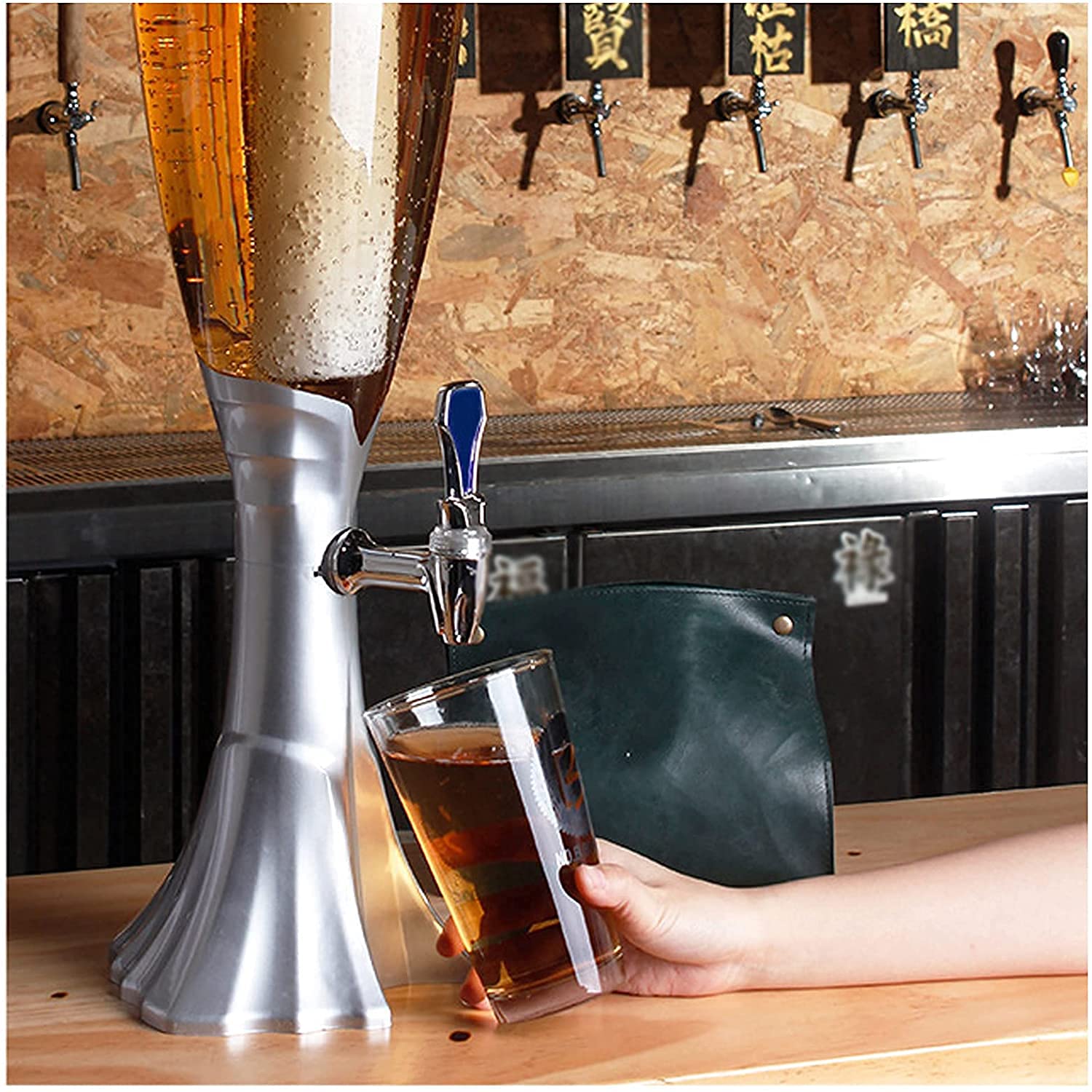 MU Bierturm, Bierfass Spender Für Home Party Bar Draft Bierpumpe/Bier Tap Weinset,1,5L.