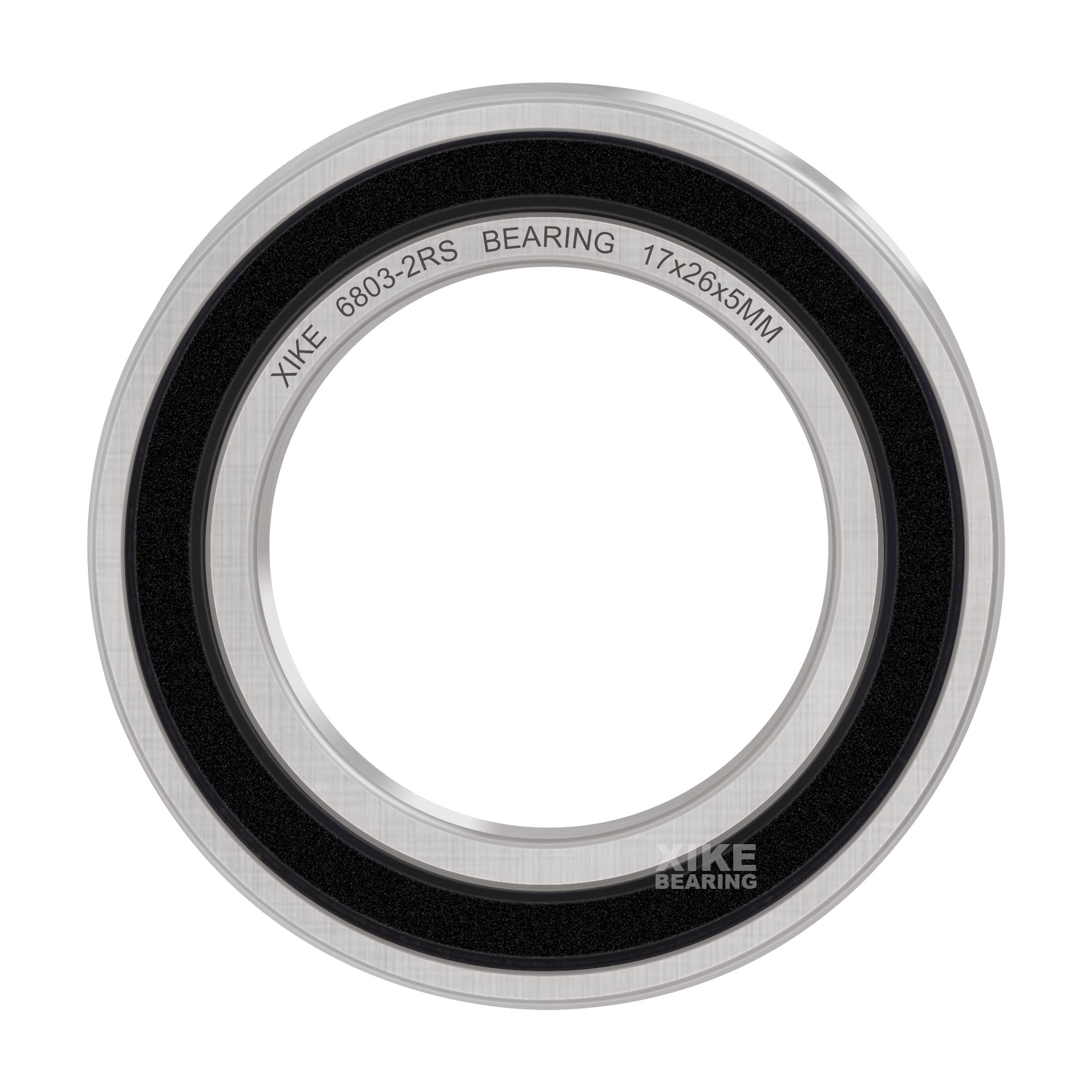 XiKe 2 szt 6803-2RS Łożyska kulkowe 17x26x5mm Gumowe uszczelnione 6803RS Stal chromowa łożyska kulkowe zwykłe.