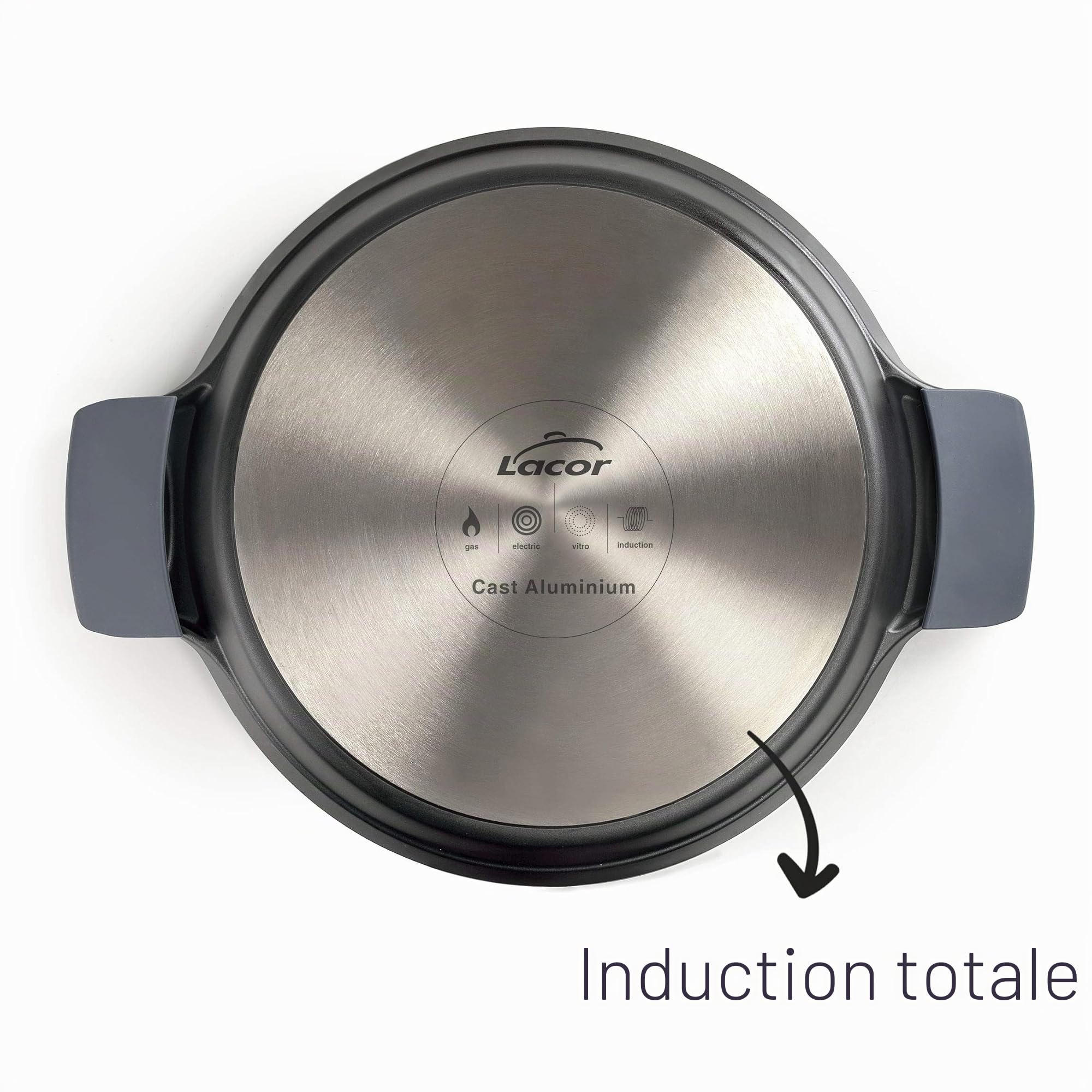 Lacor 25440 Non-Stick Eco-Stone Paella Pan, Compatible with All Hobs Including Induction and Oven, Full Induction Bottom, Eco and PFOA 40 cm, Cast Aluminium