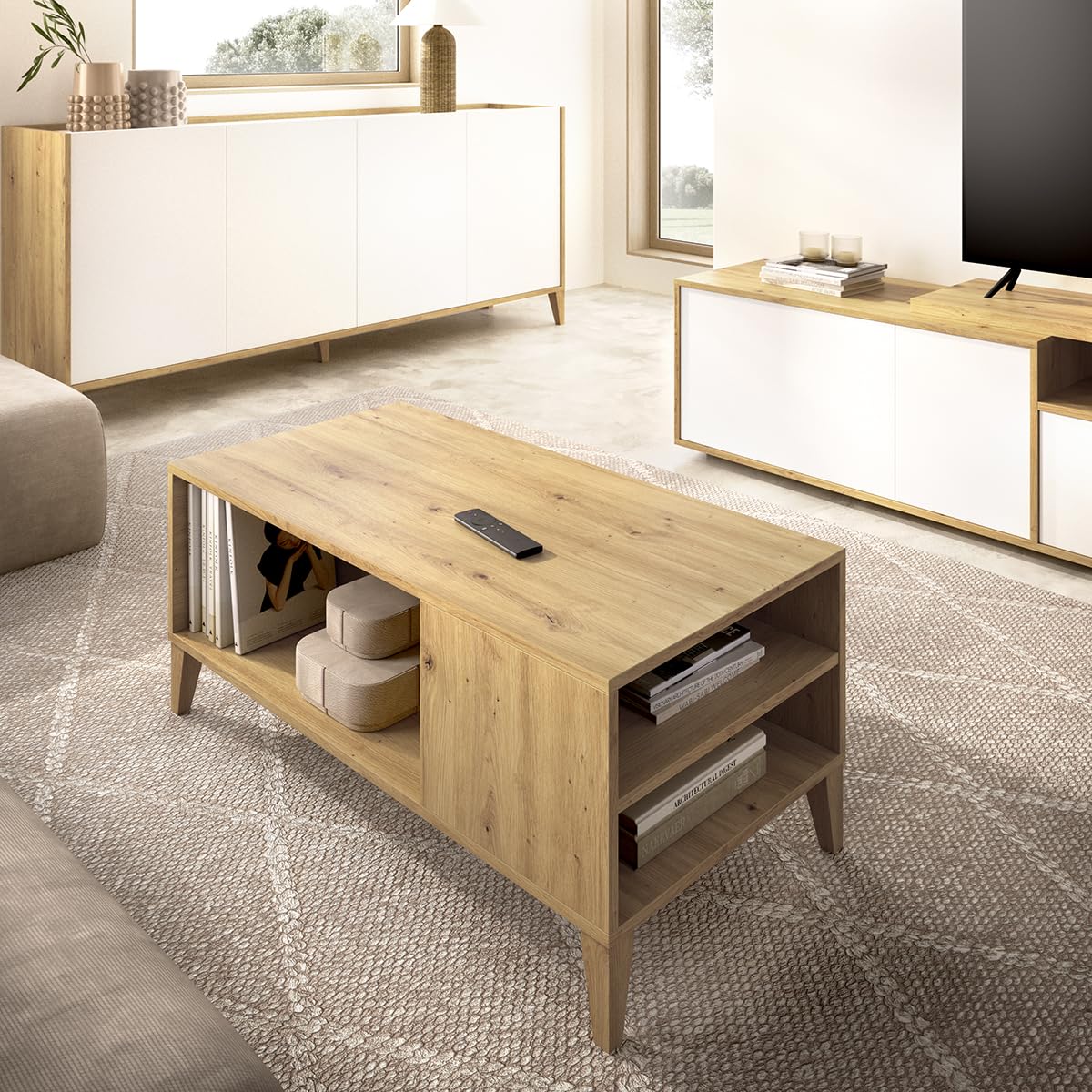 DEKIT GRUPO RIMOBEL - Mesa Centro - Nordic -42,5X100X50cm