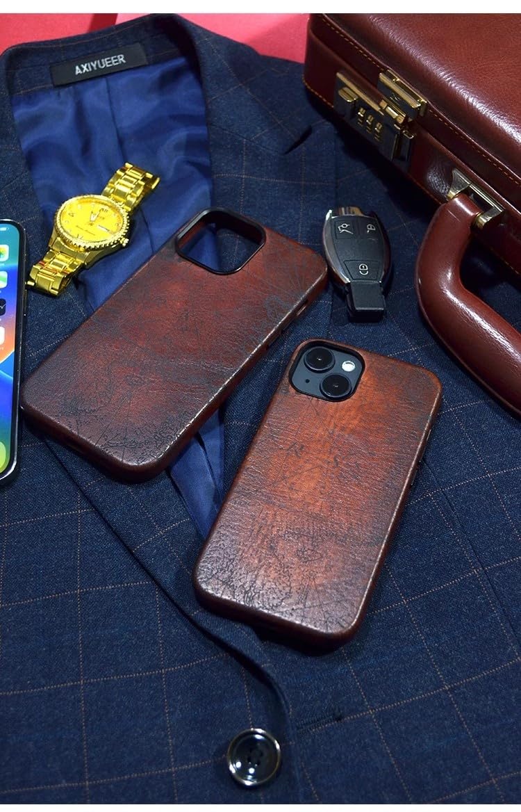 Funda adecuada para iPhone 14 Pro Max/14 Pro/14, hecha a mano, piel auténtica, carga magnética, inalámbrica, mapa náutico y citas de Shakespeare (14, mañana)