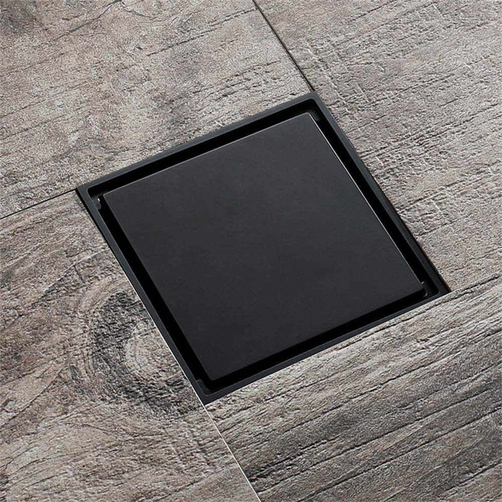 Desagüe de Ducha Cuadrado, desagüe de Suelo Negro, desagüe de Suelo de latón para Ducha