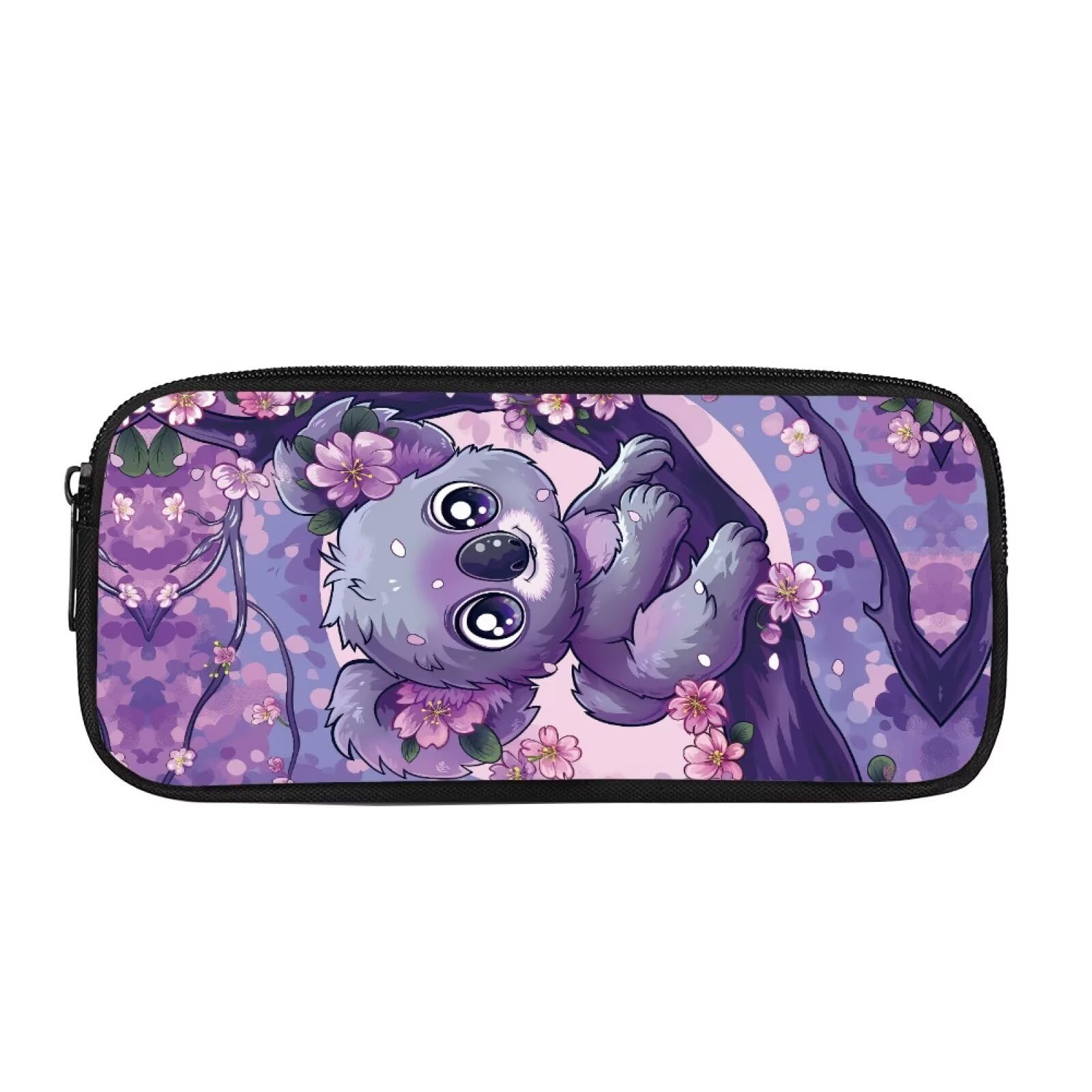 Showudesigns Cute Koala Pencil Case for Girls Boys Large Pen Pencil Pouch Cherry Blossom Aesthetic Pen Bag Stationery Organizer Office Makeup Bags School Supplies for Teens