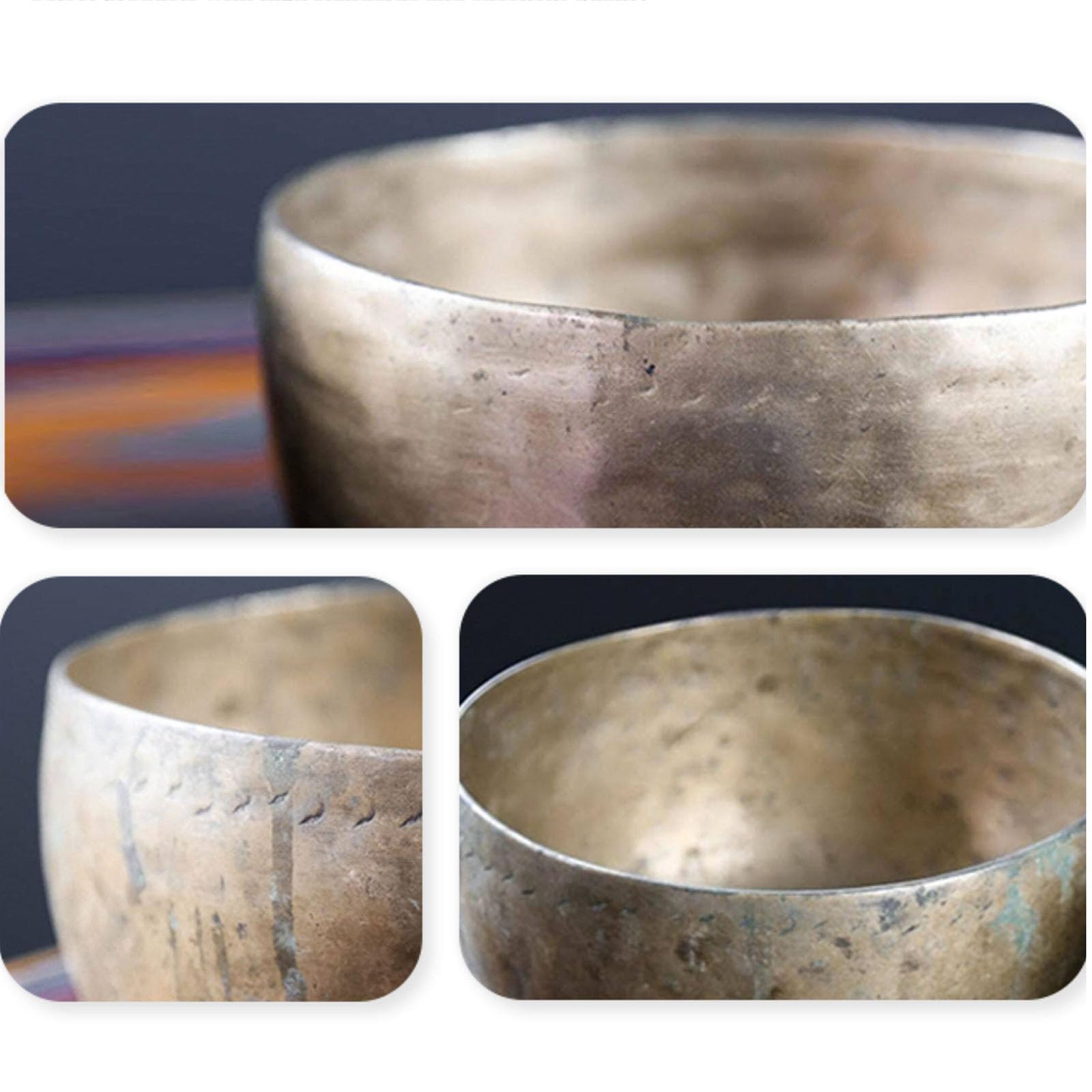 Set di campane tibetane antiche per meditazione, yoga, guarigione consapevole