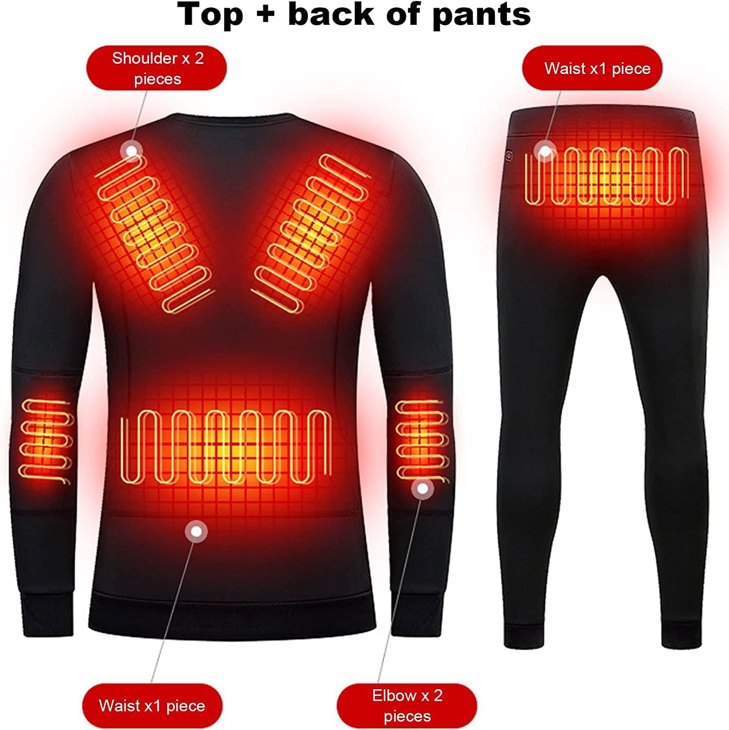 Winter Thermal Underwear for Men Women Long Sleeve Base Layer Top and Bottom Set for Cold Weather