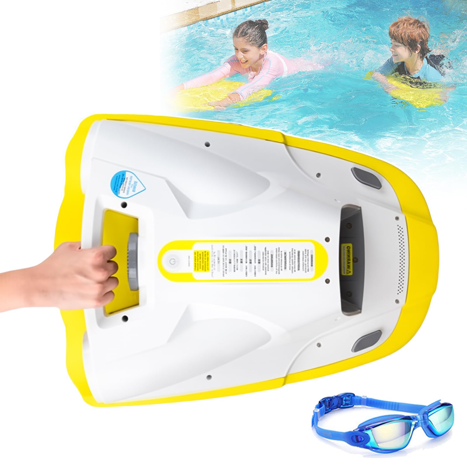 Unterwasser-Scooter, mit 50 N Schub, 250 W elektrisches Schwimm-Kickboard, 4400 mAh Akku, IP68 wasserdichter Schwimm-Booster für Pool Schnorcheln und Tauchen