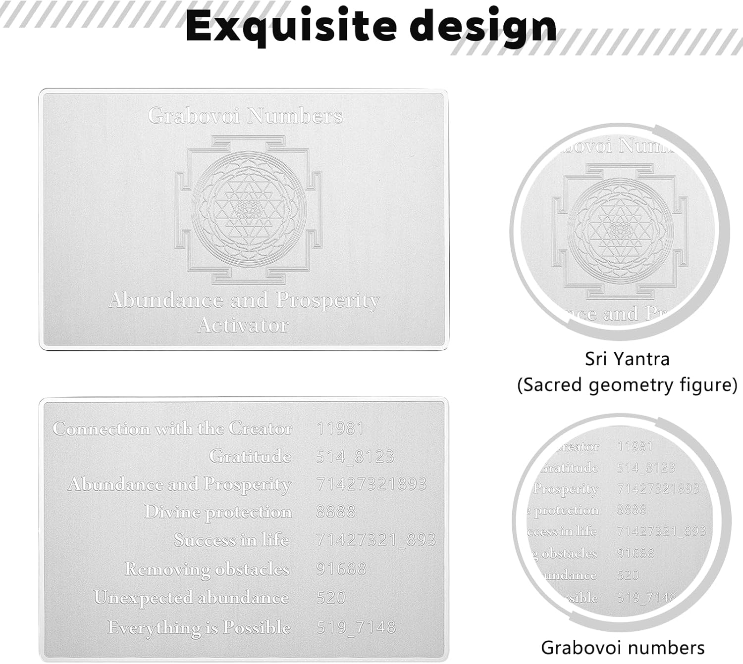 Abundance Activator Card with Numerology & Sacred Geometry, Activate Abundance Energy with Powerful Numbers and Geometric Designs, Attract Wealth, Prosperity, and Success - Image 5