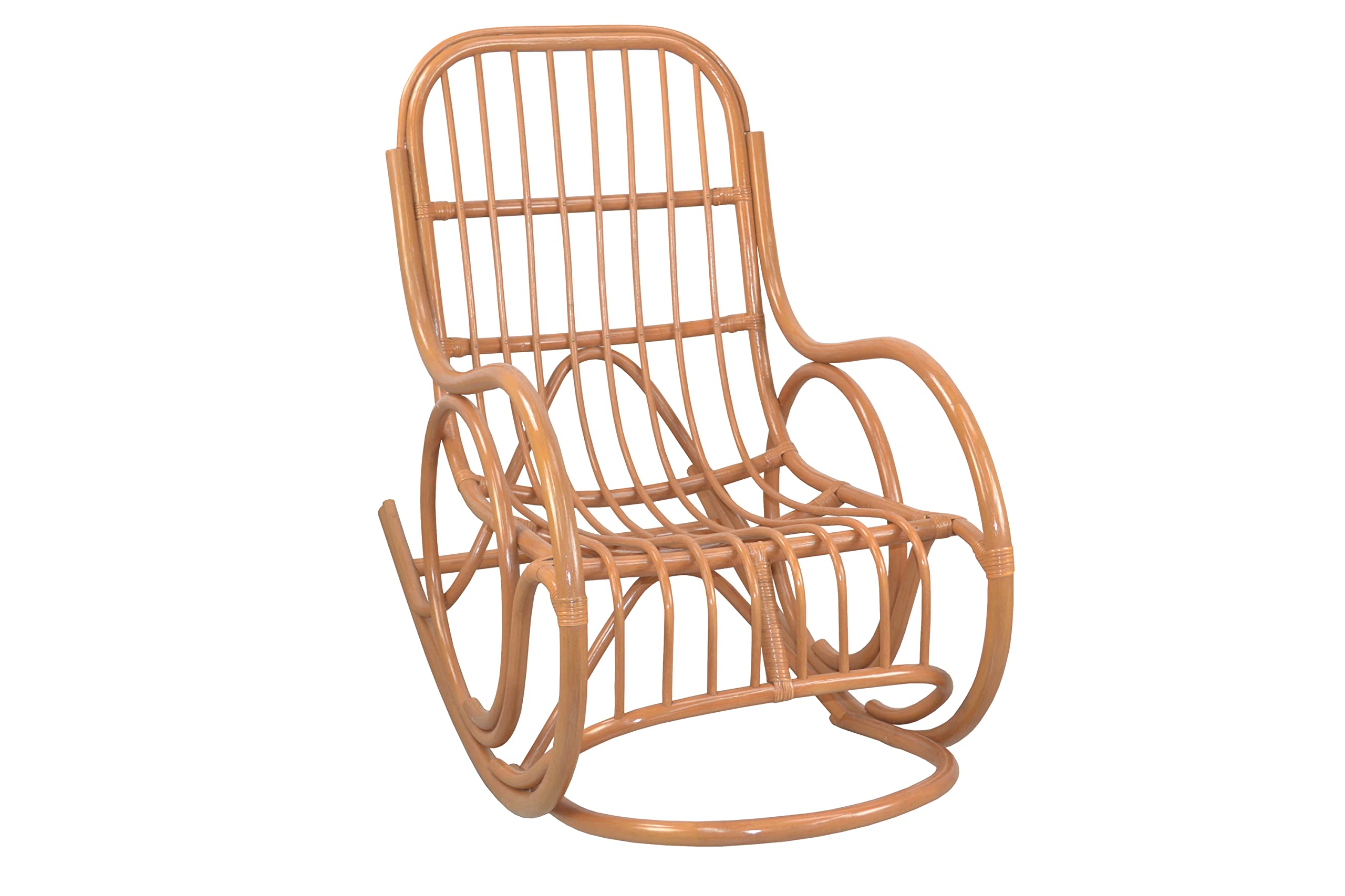 Schaukelstuhl - Garten - Rattan - Braun - Entspannen - Kissenverfügbar
