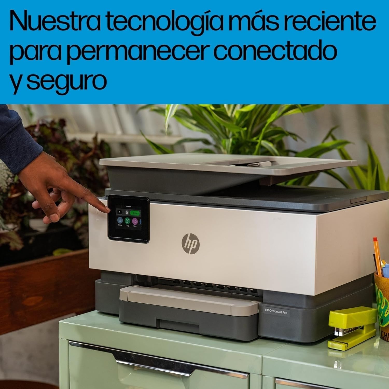 HP OfficeJet Pro 9120e, Impresora multifunción Profesional de inyección de Tinta A4 a Color, Copia, escáner, fax, Wi-Fi, impresión a Doble Cara automática, 22 ppm, 6 Meses Instant Ink, Gris