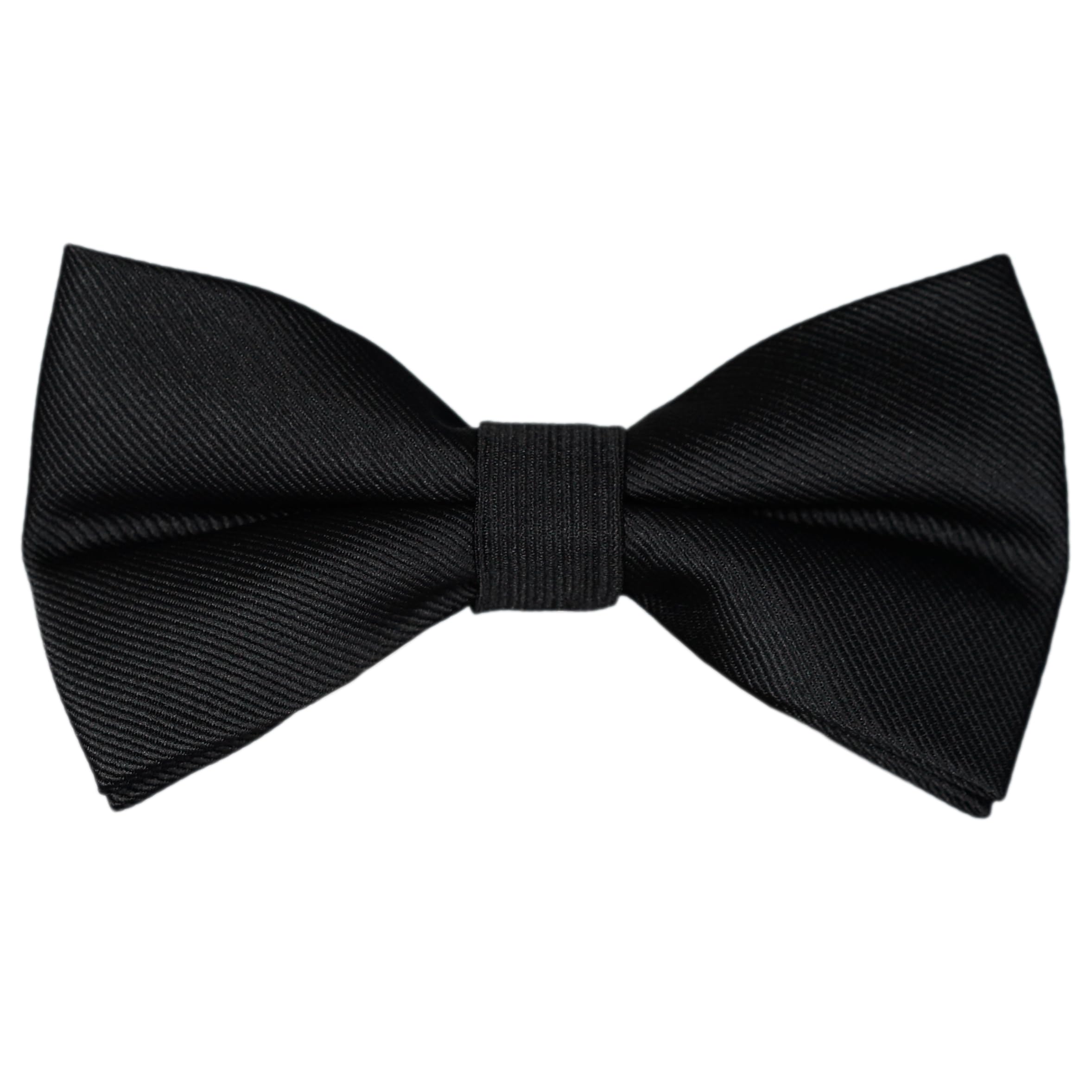 Pre-Tied Adjustable Solid Tuxedo Bow Tie for Boys and Men