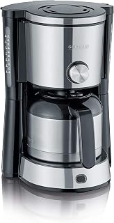 SEVERIN Kaffeemaschine "TypeSwitch" mit Thermokanne, AromaSwitch zur Wahl zwischen 2 Brühprofilen, Kaffeeautomat für bis zu 10 Tassen, 1.000W, Edelstahl-gebürstet-schwarz, KA 4845