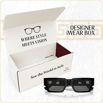 Amazon.com: Versace VE4459 GB1/87 54MM Black/Dark Grey Rectangular