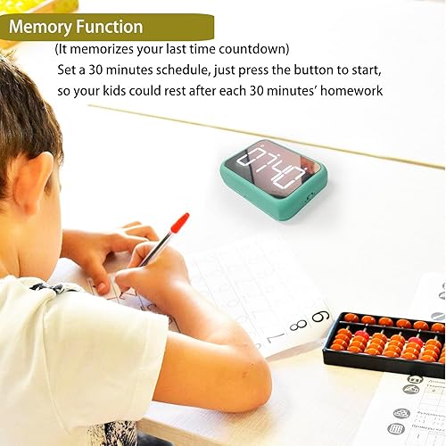 Miniatura 3 de Temporizadores de 4 pulgadas para niños, grandes temporizadores digitales magnéticos de cocina con función de brillo constante para aula,